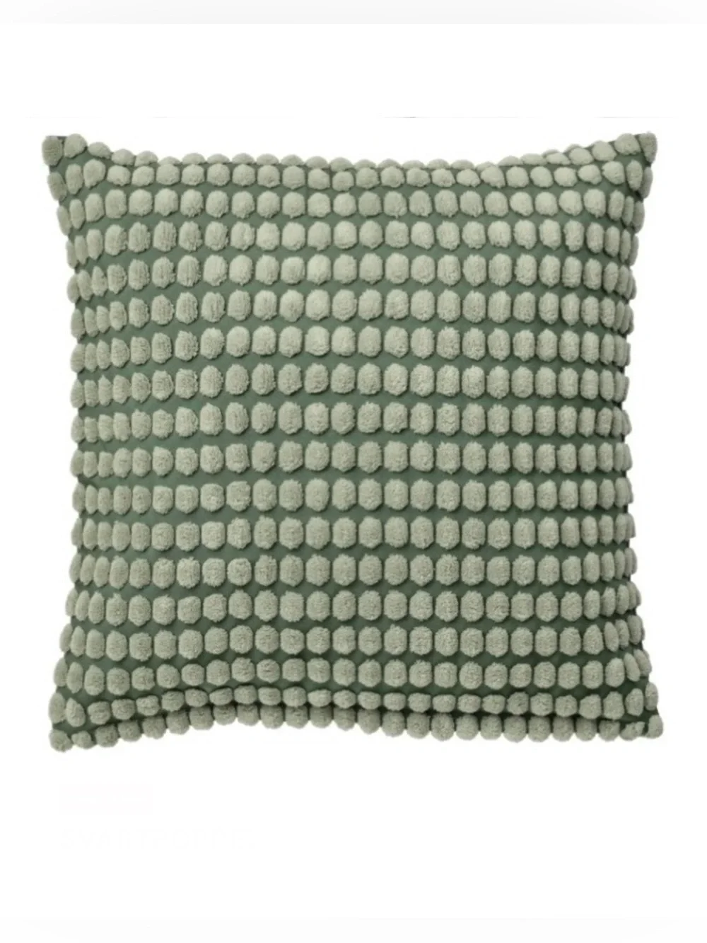 IKEA 2 Set Pom Pom Accent Throw Pillow Covers Green 20x20 Boho MCM Cottagecore